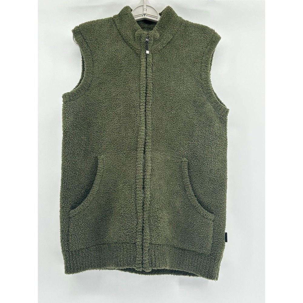 KASHWÉRE Unisex Cozy Dream Plush Knit Vest Size Medium Green